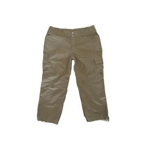 The NORTH FACE Nylon Cargo Drawstring Cropped Khaki Pants Womens Size 10